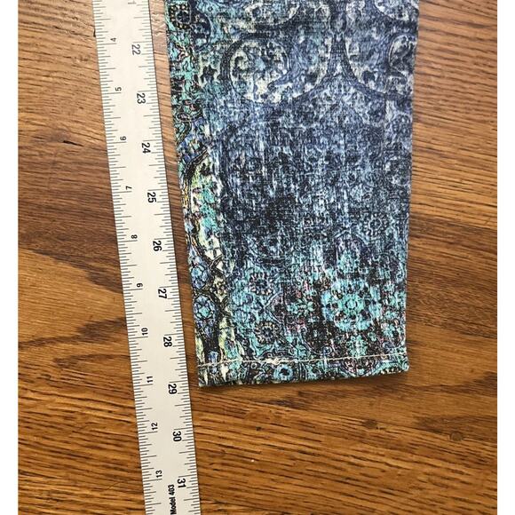 Etiene Marcel Jeans Womens 24 Blue Turquoise Paisley Design - Picture 10 of 13